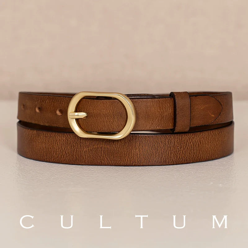 CULTUM First Layer Pure Cowhide Classic Casual Retro Belt