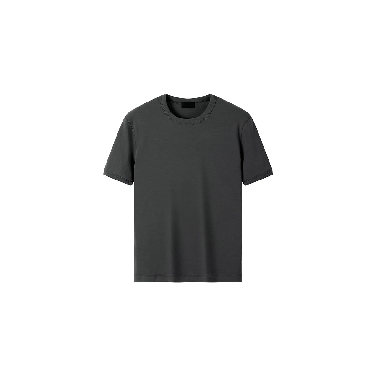 PLUS NO LOGO Elastic Sleeve Crew Neck Closed Sleeve Tee