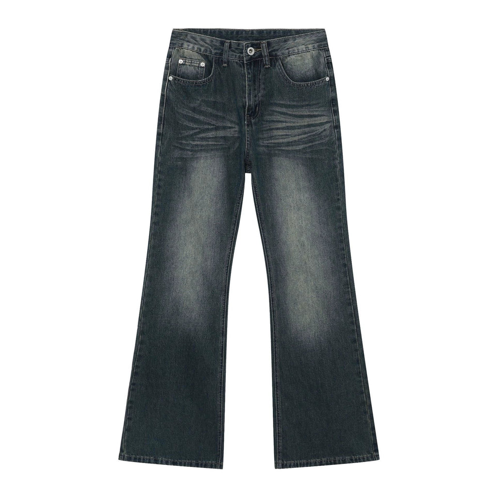 PUBLICRADIO Vintage Washed Rust Denim Flared Pants