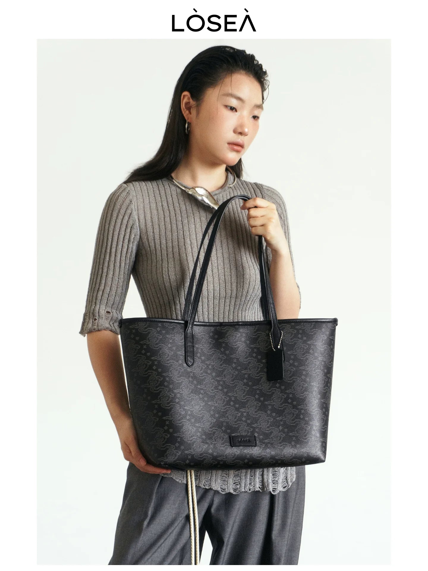 LOSEA Ruyi Moire Tote Bag