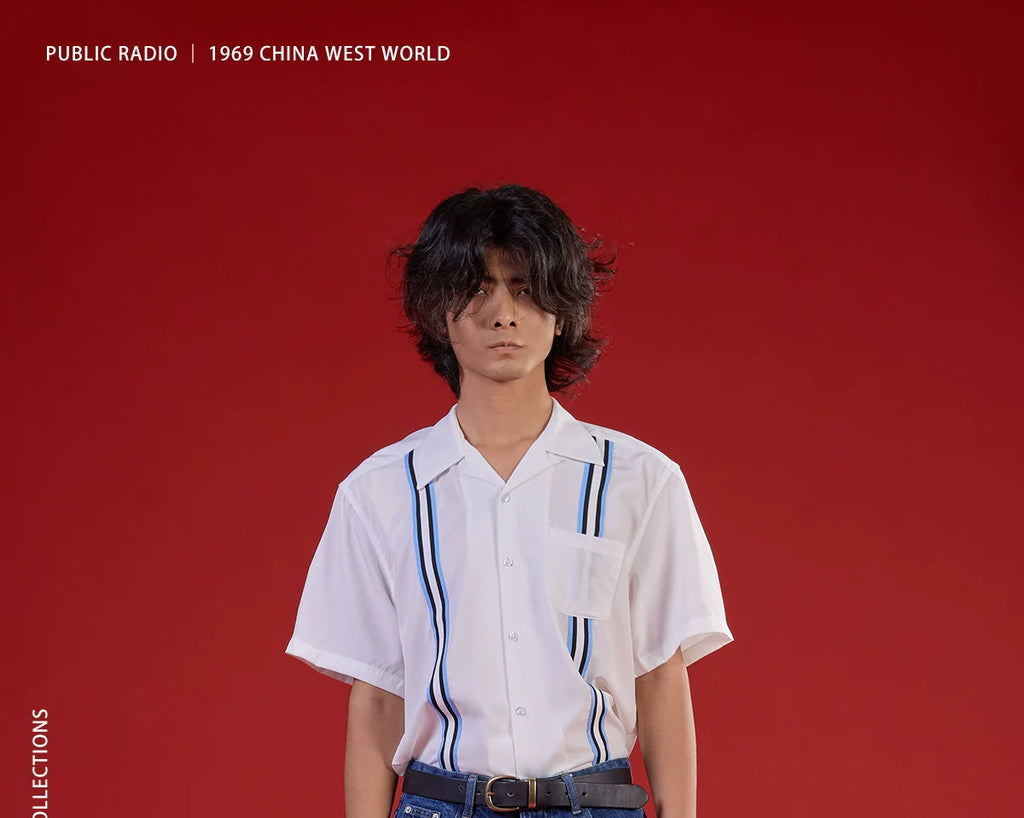 PUBLICRADIO Retro Washed Knee Denim Shorts