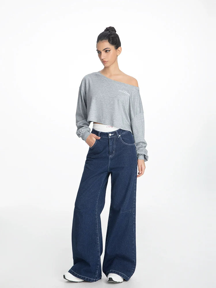 ABMY Loose Casual Versatile Ins Mopping Trousers