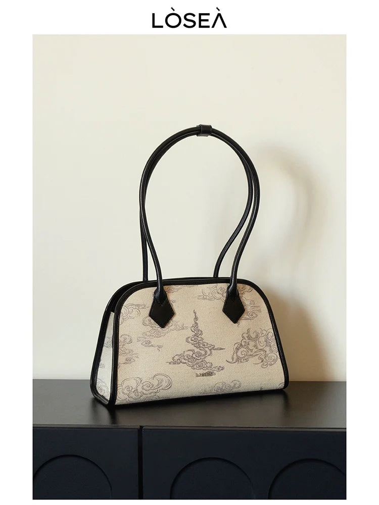 LOSEA Xiangyun Pattern Pillow Shoulder Armpit Bag