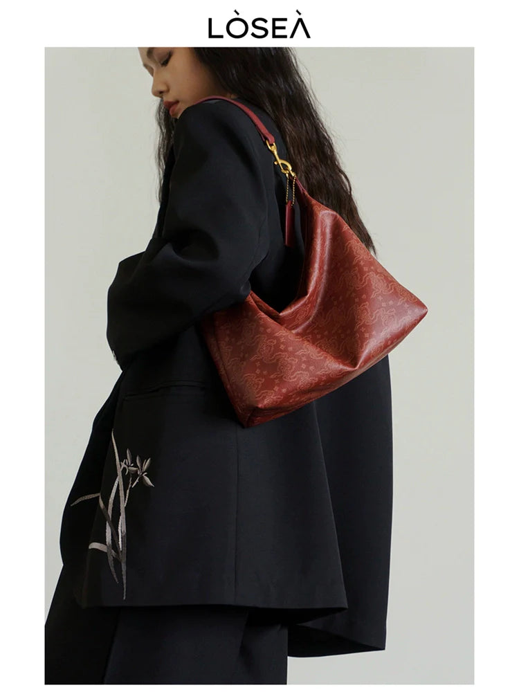 LOSEA Ruyi Cloud Temperament Premium Pattern Shoulder Bag