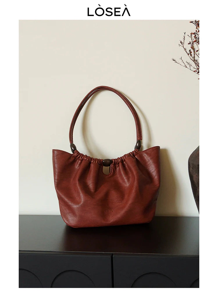 LOSEA Retro New Chinese Vegetable Basket Handbag