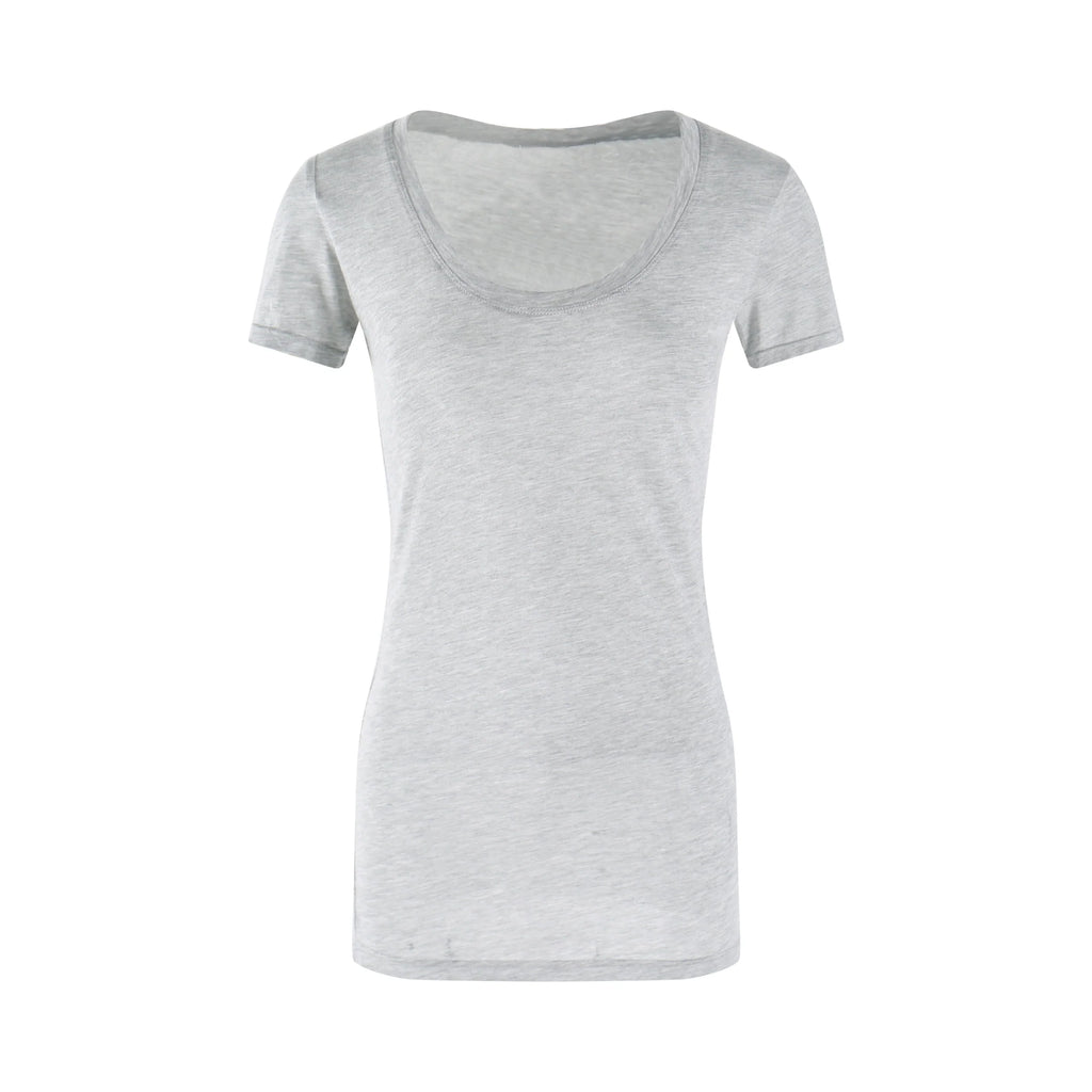 Jim Kennet Micro Transparent Loose U Neck Short Tee