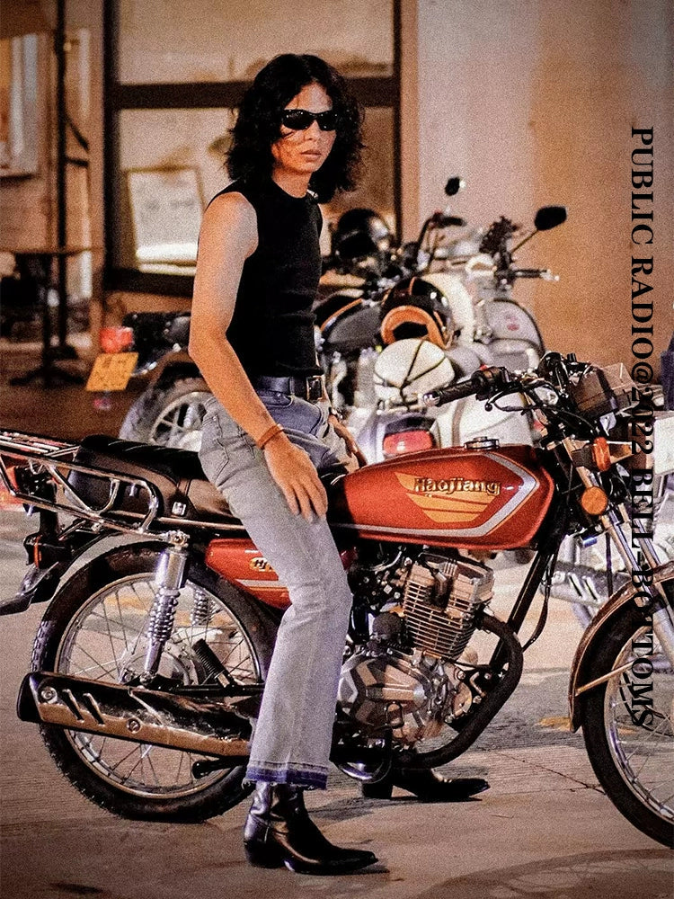 PUBLICRADIO Versatile Denim Flared Pants