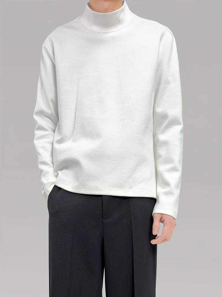 PLUS NO LOGO Warm Double-sided Polished Turtleneck Long Sleeves