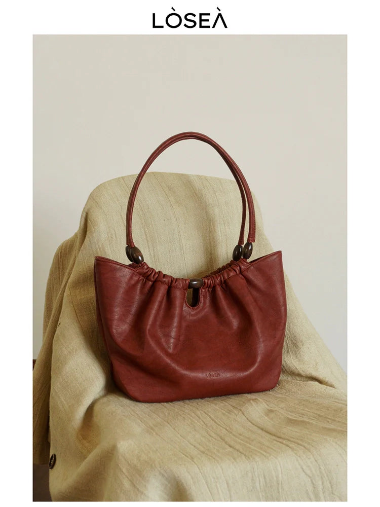 LOSEA Retro New Chinese Vegetable Basket Handbag