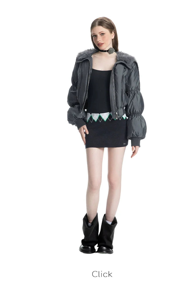 ABMY American Rhombus Knitted Hip Skirt