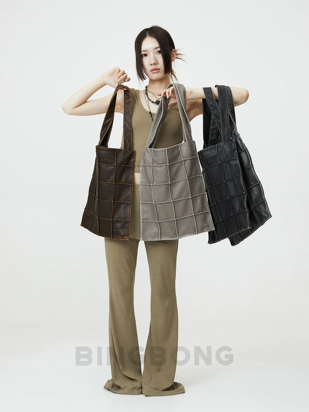 BINGBONG Single Shoulder Retro Portable Large Capacity Tote Bag