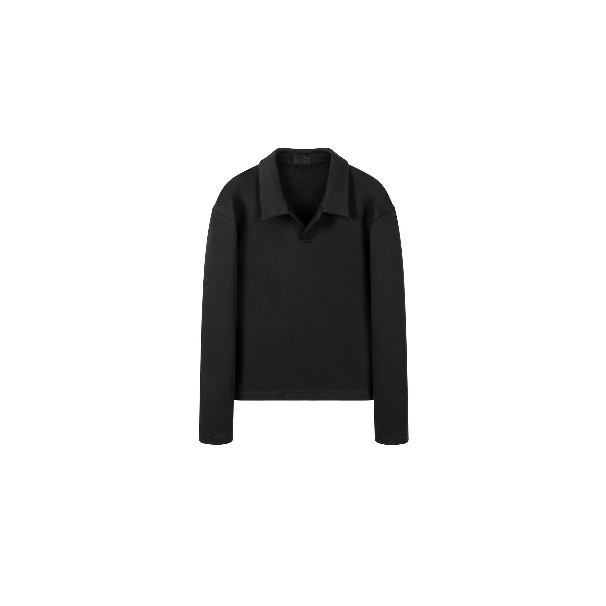 PLUS NO LOGO POLO Collar Lazy Magnetic Pullover Sweater