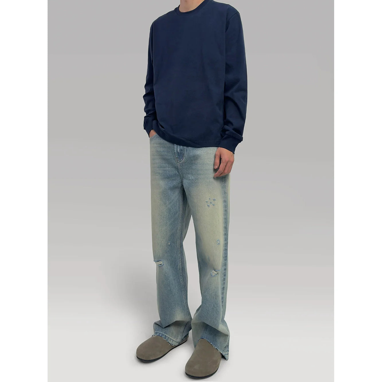 PLUS NO LOGO Soft Waxy Comfortable Warm Base Long Sleeve Tee