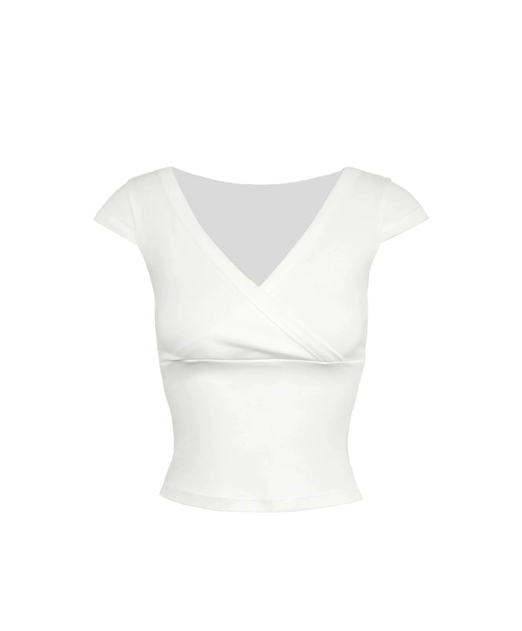Jim Kennet Low Chest Cross V-Neck Slim Fit Stretch Tee