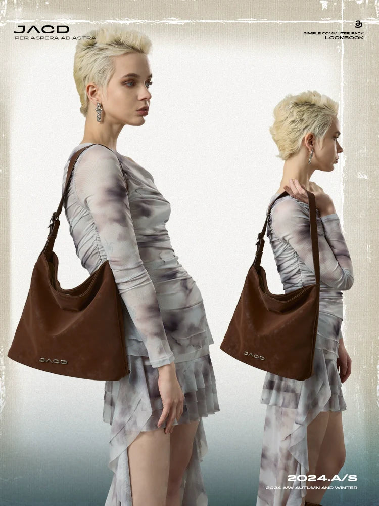 JACD Suede Vintage Bucket Bag