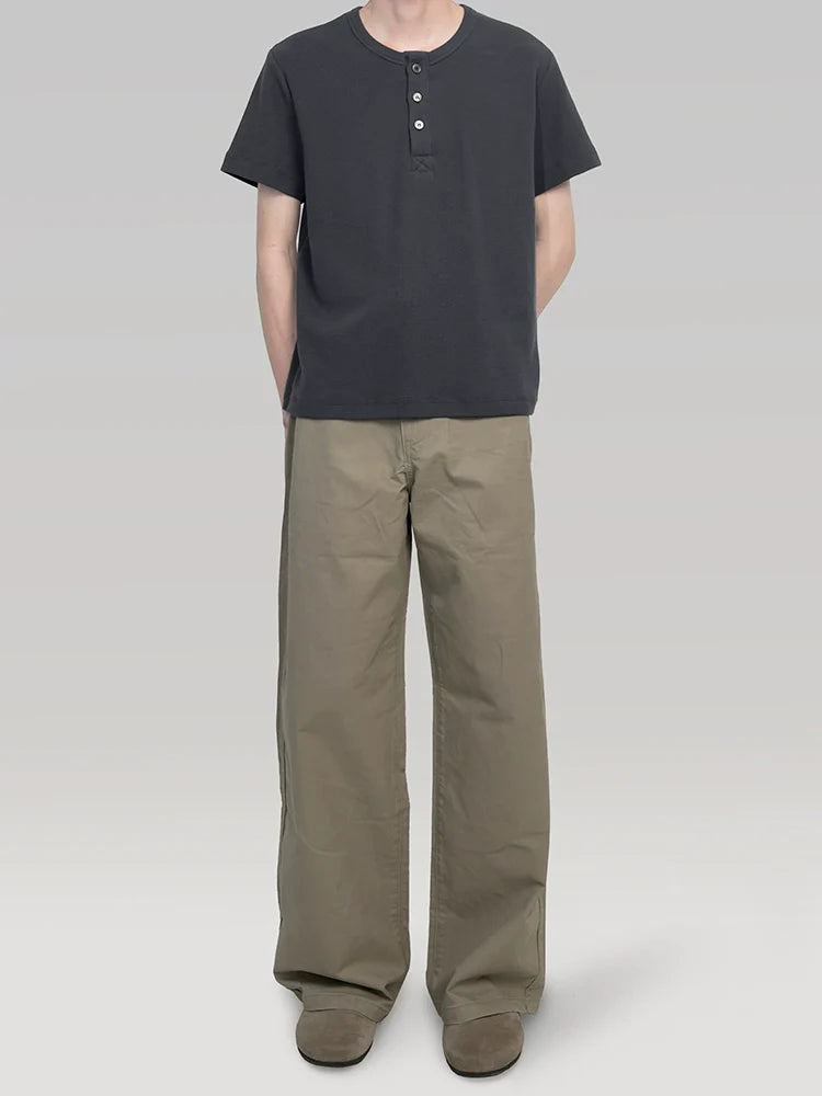 PLUS NO LOGO Waffle Henry Collar Tee