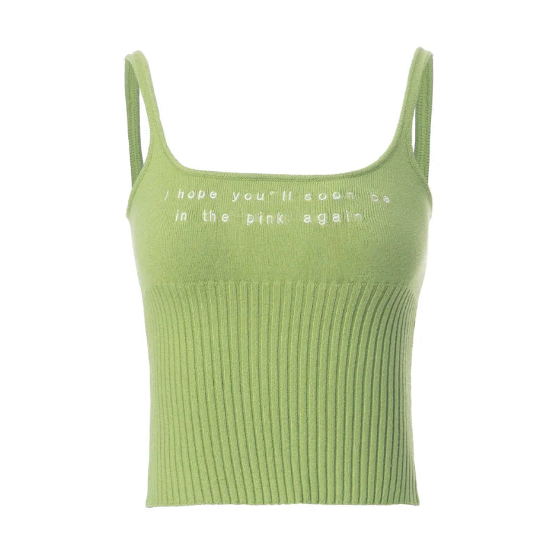 ABMY Knitted Sling Vest Looks Thin and Girly