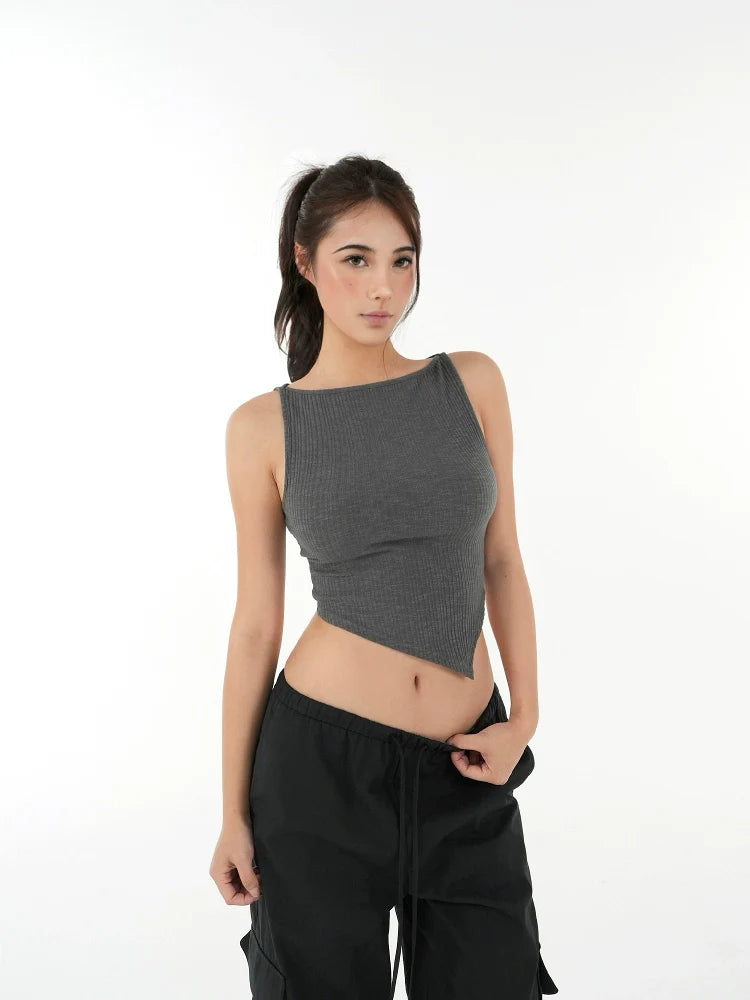Jim Kennet One-Neck Asymmetrical Design Slim Sling Knitting