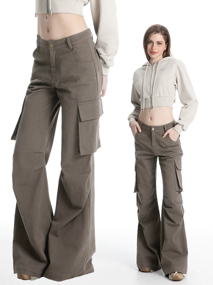 ABMY Slimmer Multi-pocket Design Sense Niche Cargo Pants