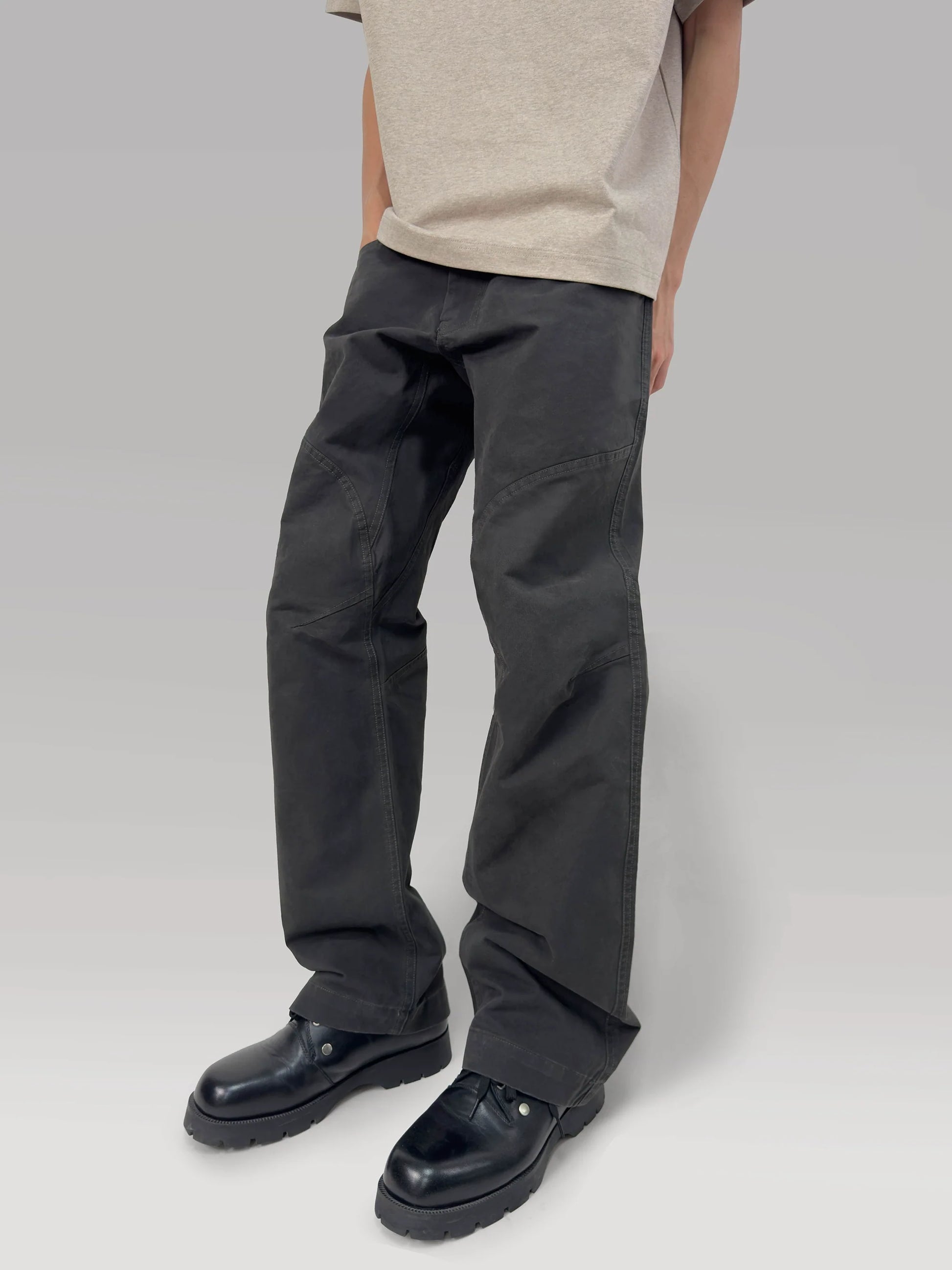 PLUS NO LOGO Washing Tooling Straight Loose Trousers