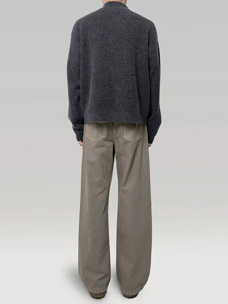 PLUS NO LOGO Double Zipper Sweater Cardigan