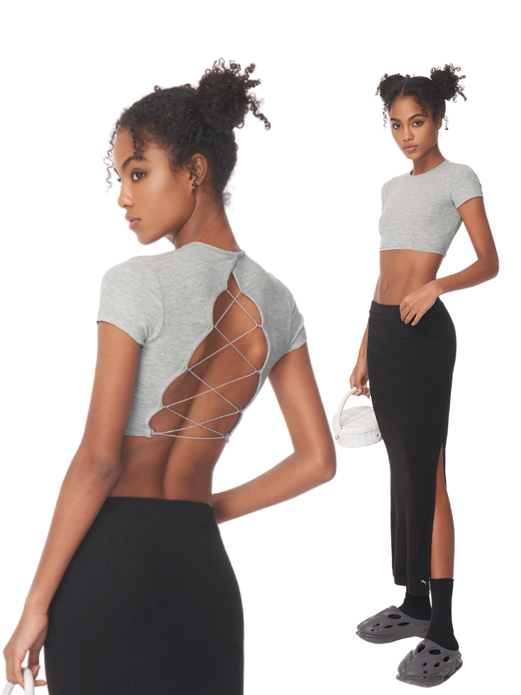 ABMY Back Hollow Strap with Chest Pad Tee