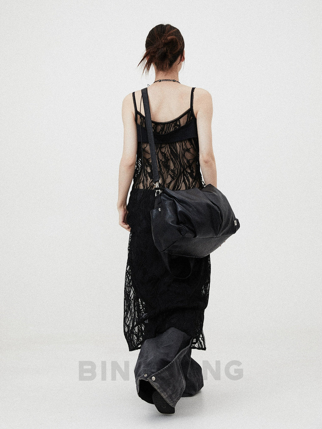 BINGBONG Soft Large Capacity Tote Bag Simple Messenger Bag