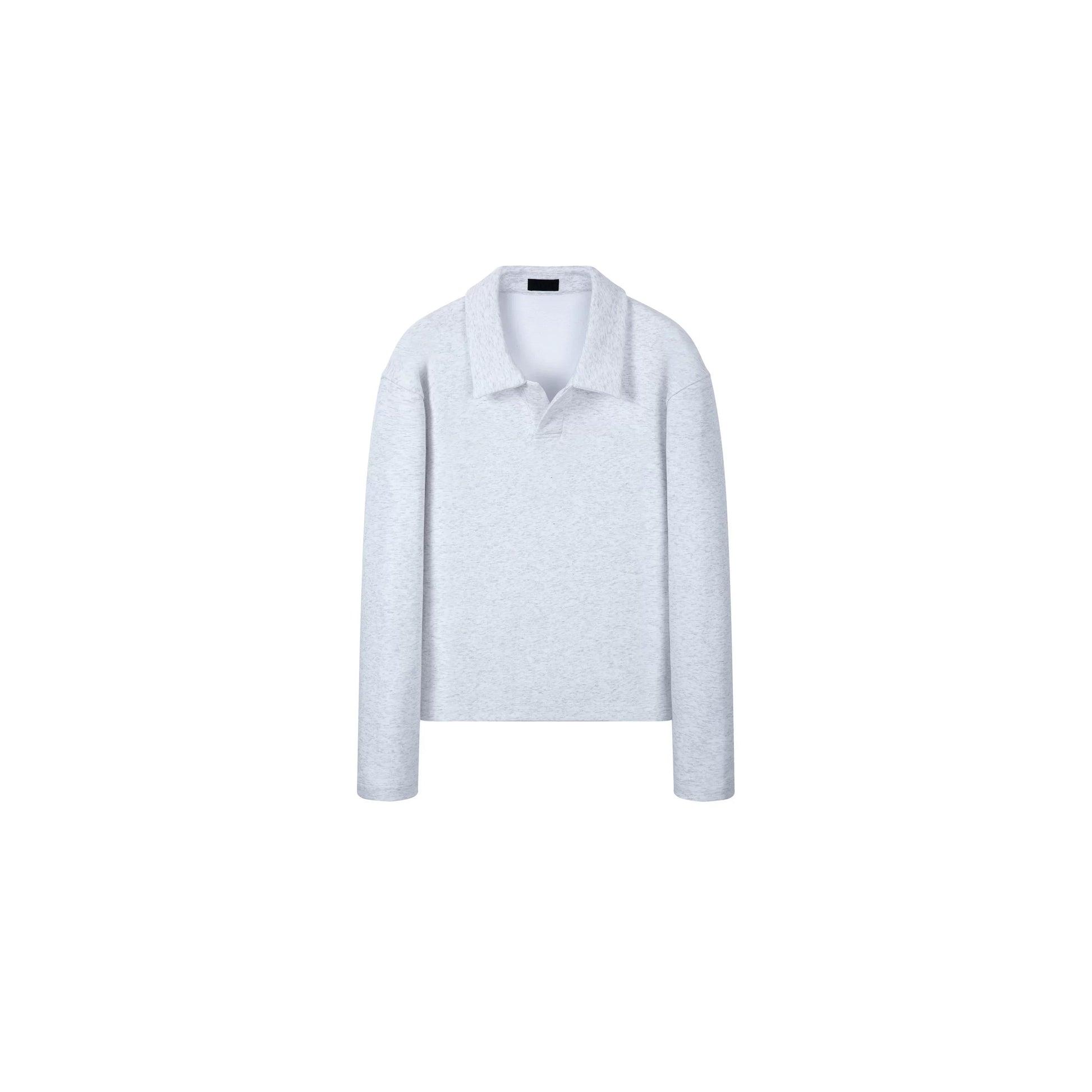 PLUS NO LOGO POLO Collar Lazy Magnetic Pullover Sweater