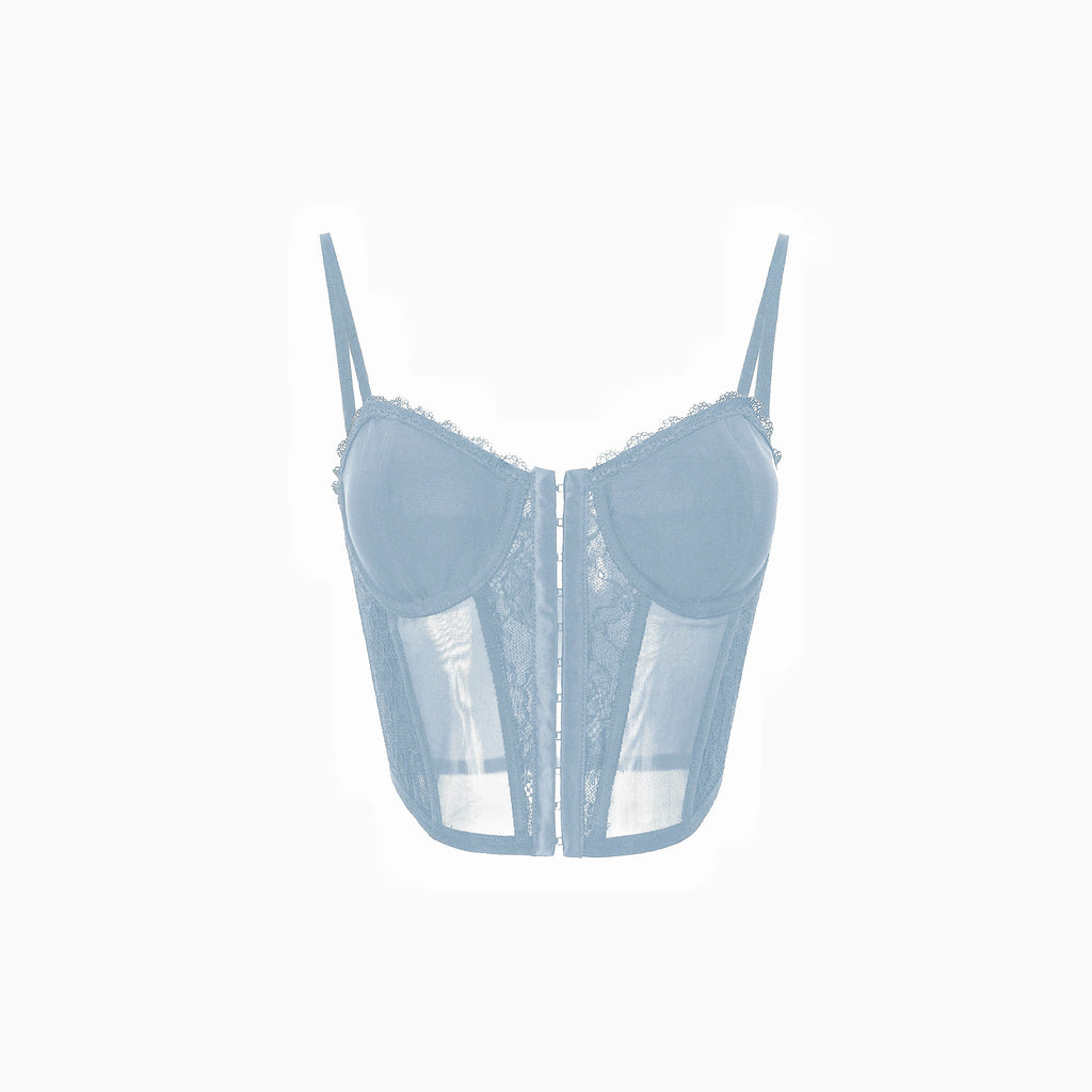 Jim Kennet Lace Fishbone Corset with Suspenders