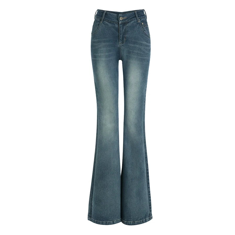 ABMY Retro V-waist Slim-fit Flared Pants
