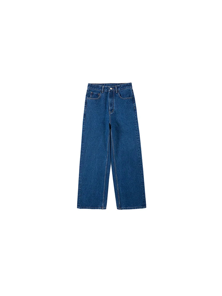 PLUS NO LOGO Loose Straight Washed Jeans