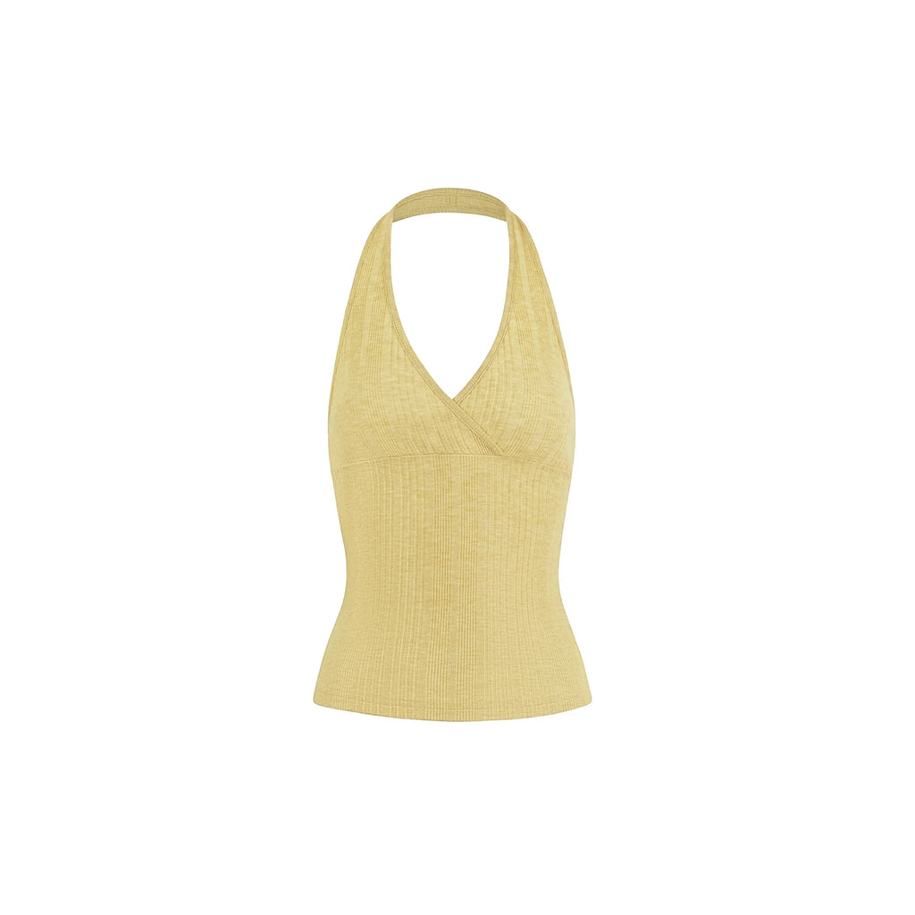 Jim Kennet Cross V-Neck Knitted Pit Strip Neck Sling