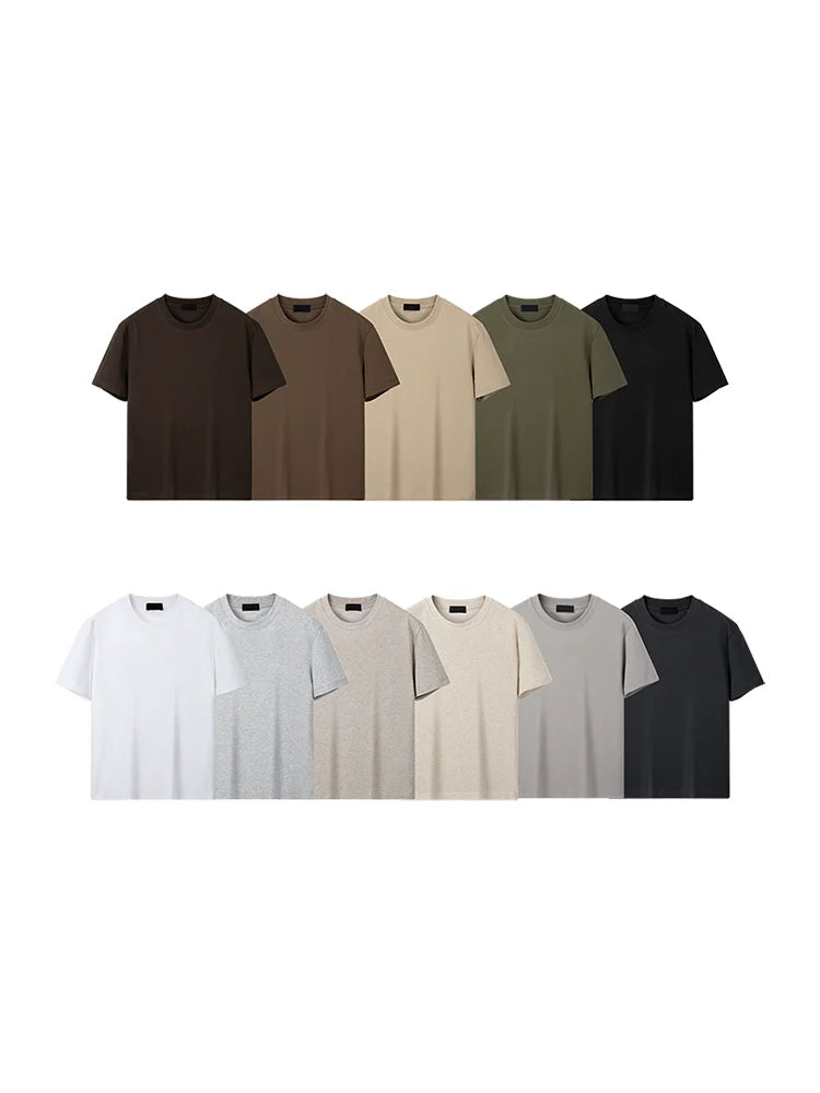 PLUS NO LOGO Casual Front Shoulder Short Sleeve Fitness Tee