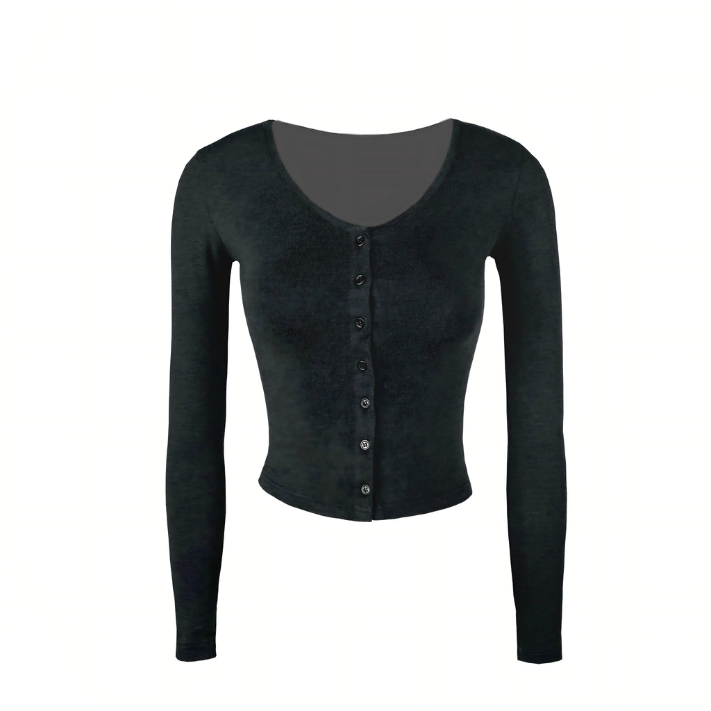 Jim Kennet Short Knitted Long Sleeve Cardigan