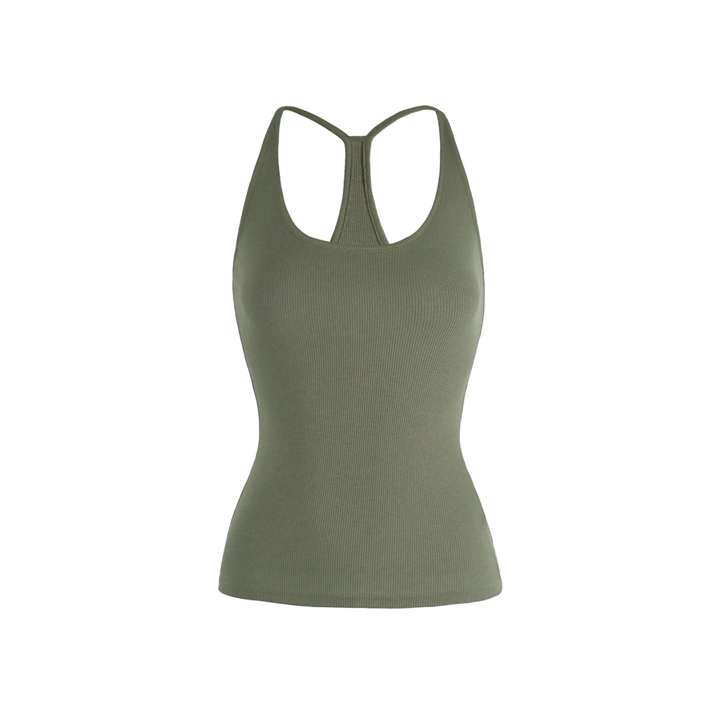 Jim KennetU Neck Skinny Strap Slim Fit I-Type Vest