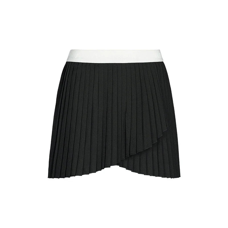 ABMY Irregular Design Anti-light Versatile A-word Pleated Skirt