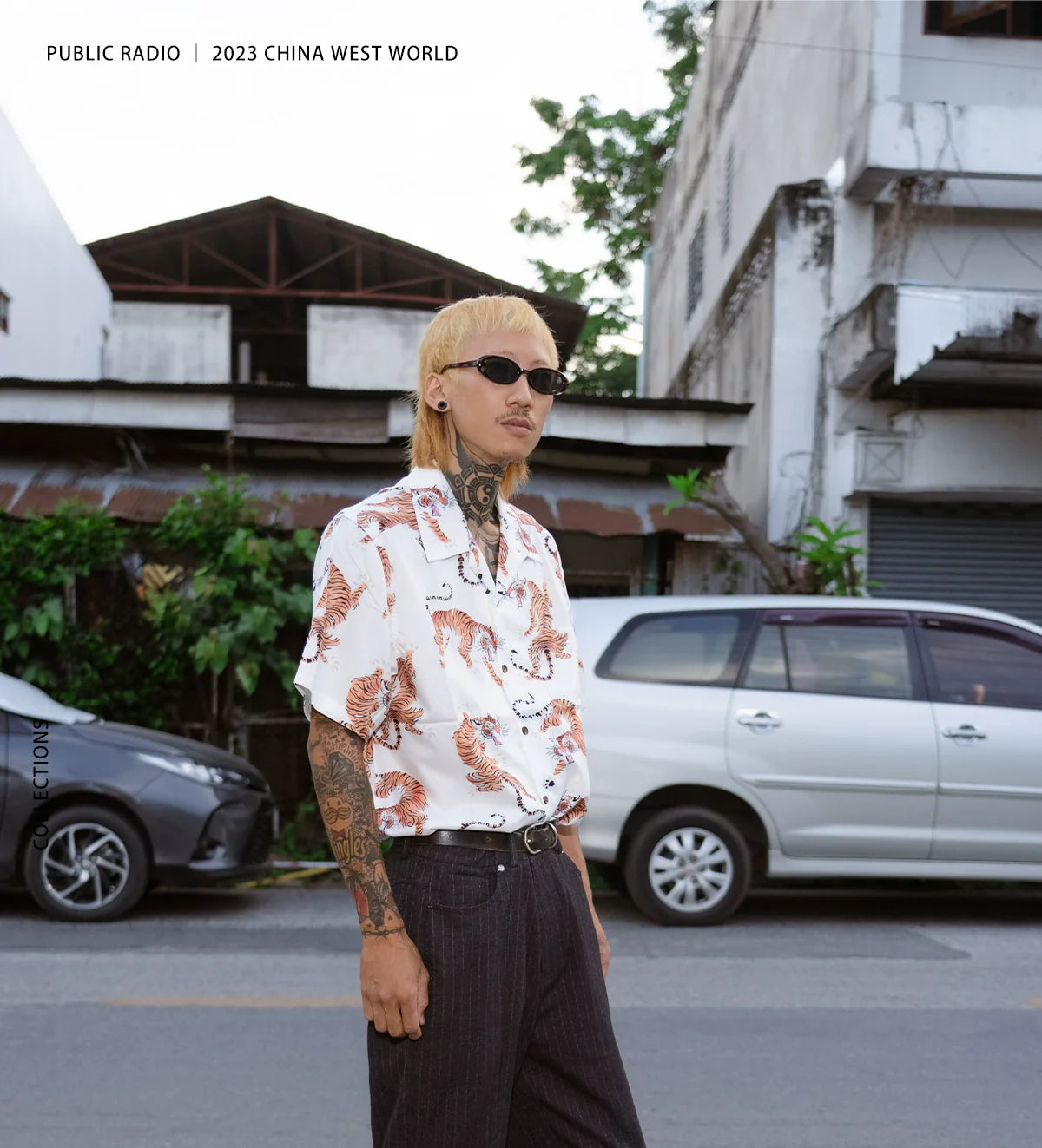 PUBLICRADIO Cuban Collar Casual Versatile Shirt