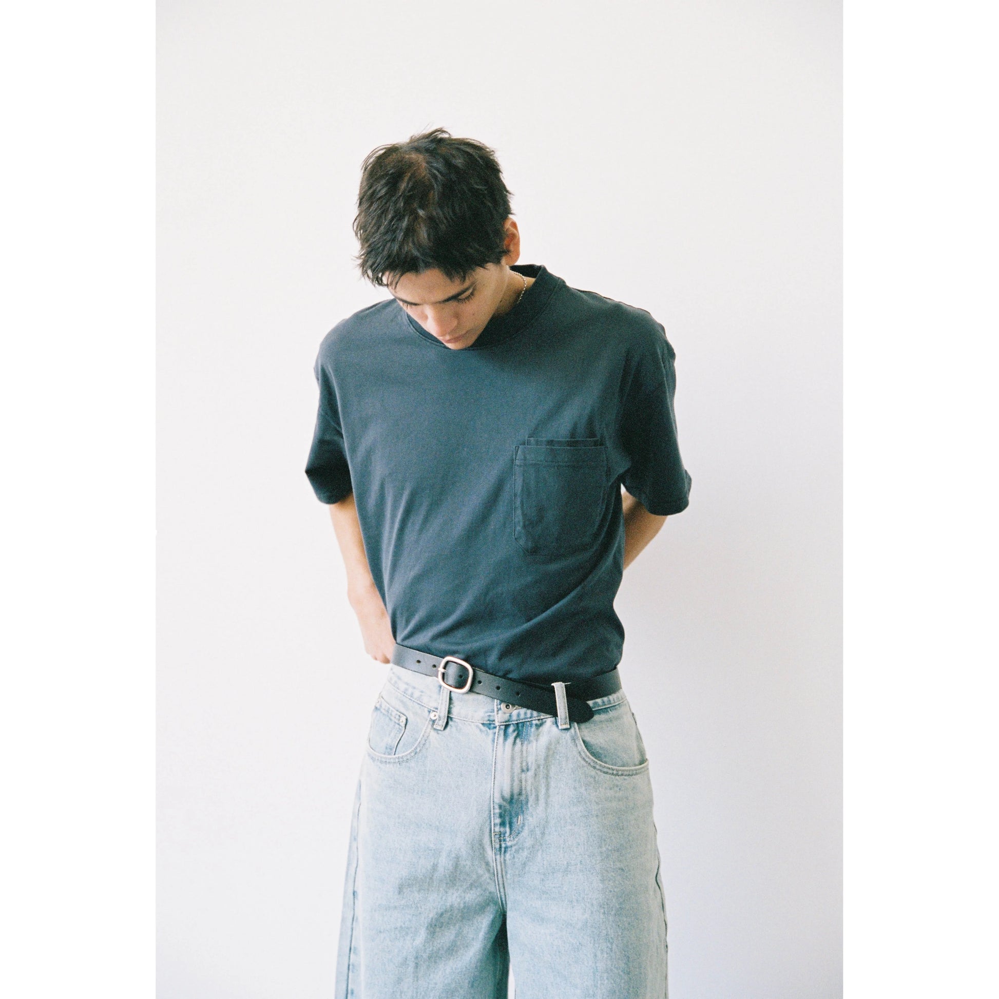 Anniehall Made Old Washed Retro Double Bag Tee