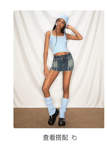 ABMY Knitted Sling Vest Looks Thin and Girly