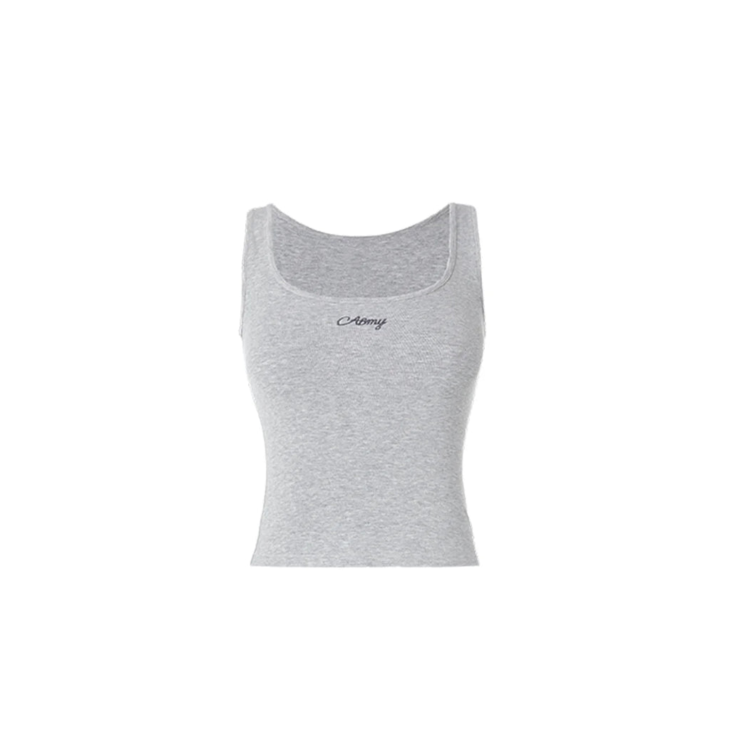 ABMY Knitted U-neck I-shaped Sling Vest