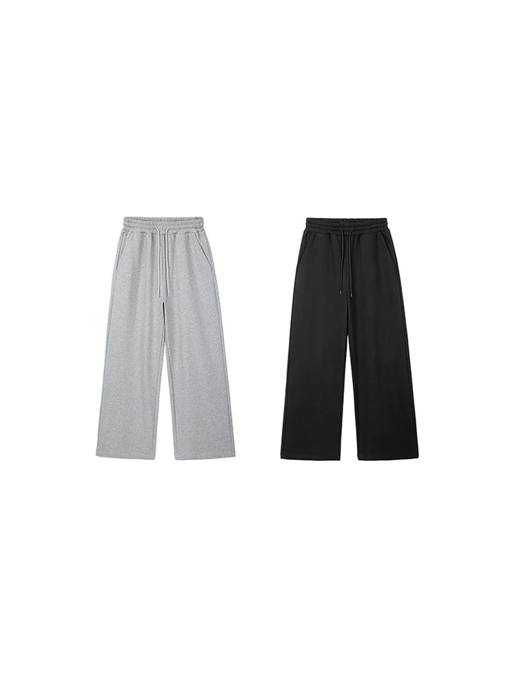 PLUS NO LOGO Loose Wide-leg Sports Drape Sweatpants