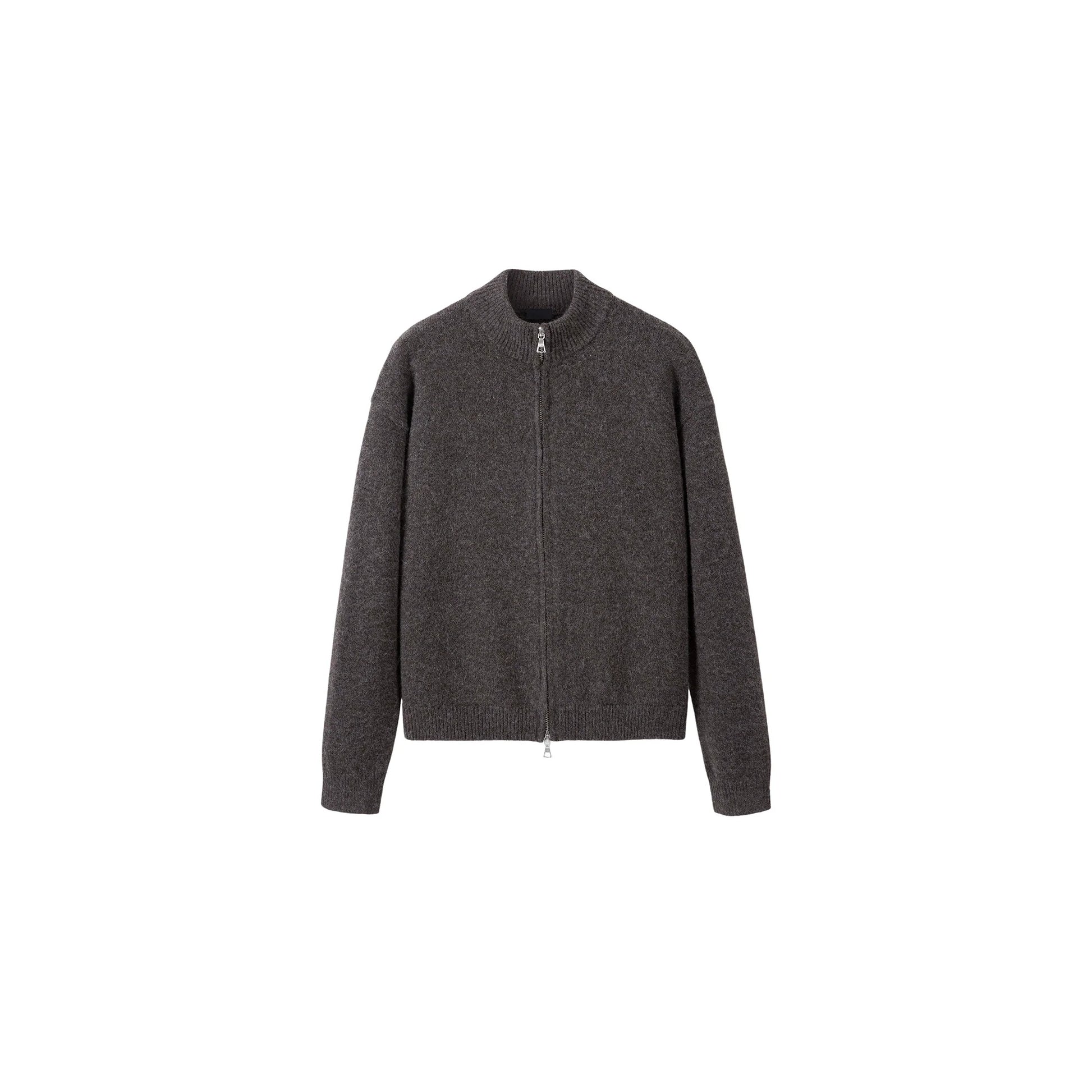 PLUS NO LOGO Double Zipper Sweater Cardigan