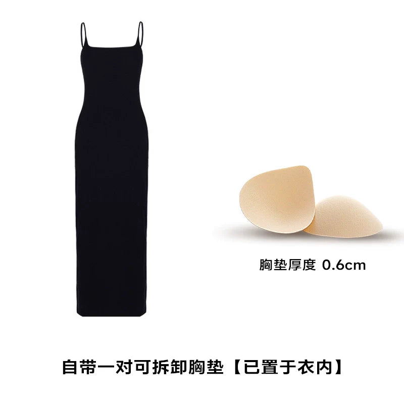 ABMY Backless Hip-wrapped Suspender Dress