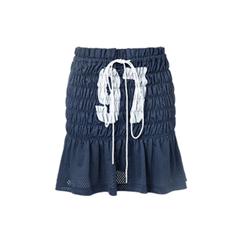 ABMY Pleated Print Neck Tube Top Sling