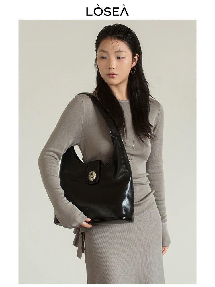 LOSEA Oriental Aesthetic Spotted Stone Tote Bag