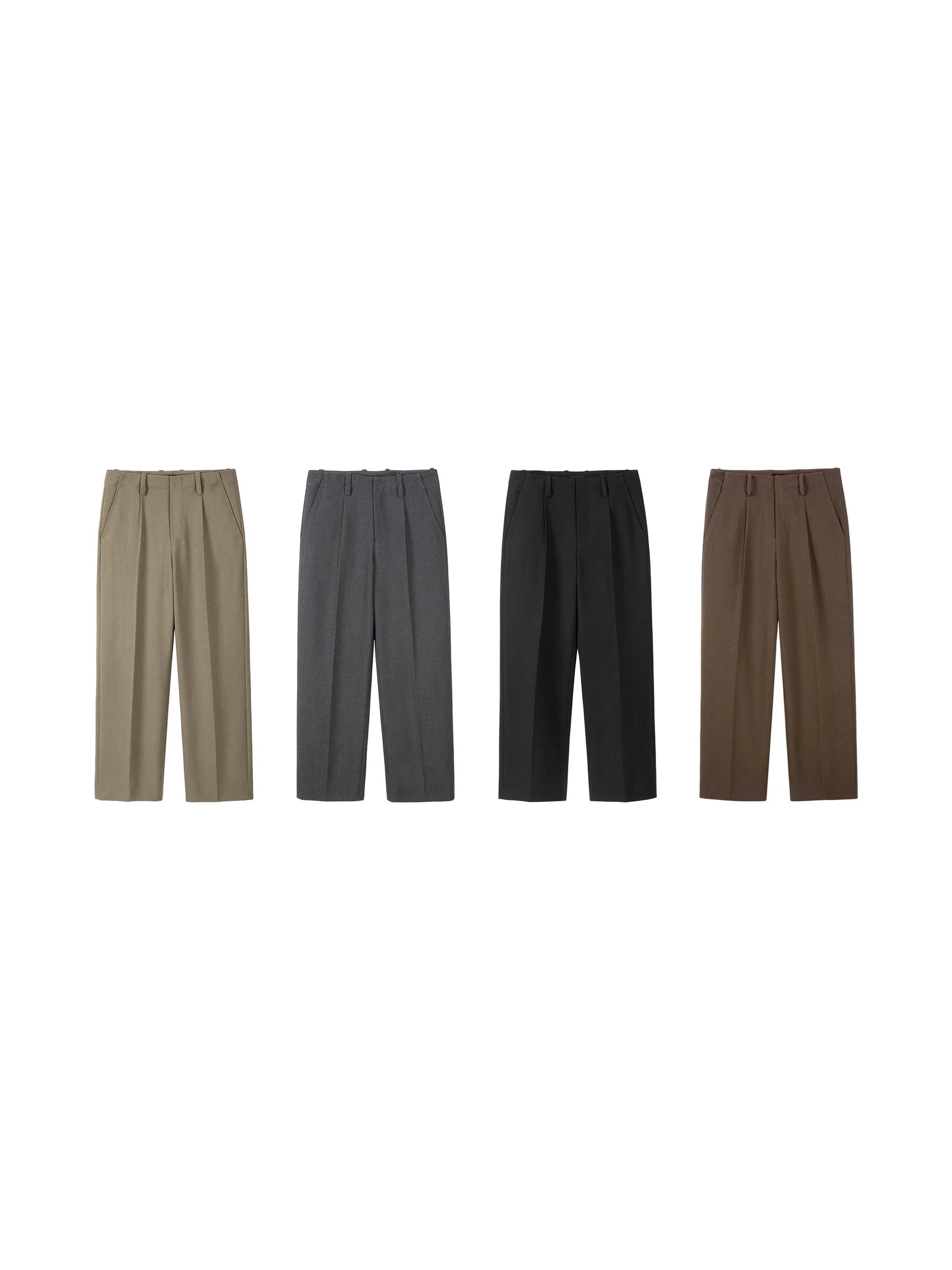 PLUS NO LOGO Commuter Loose Straight Trousers