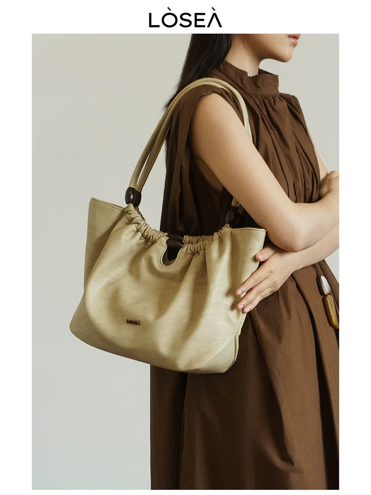 LOSEA New Chinese Vegetable Basket Versatile Underarm Shoulder Bag