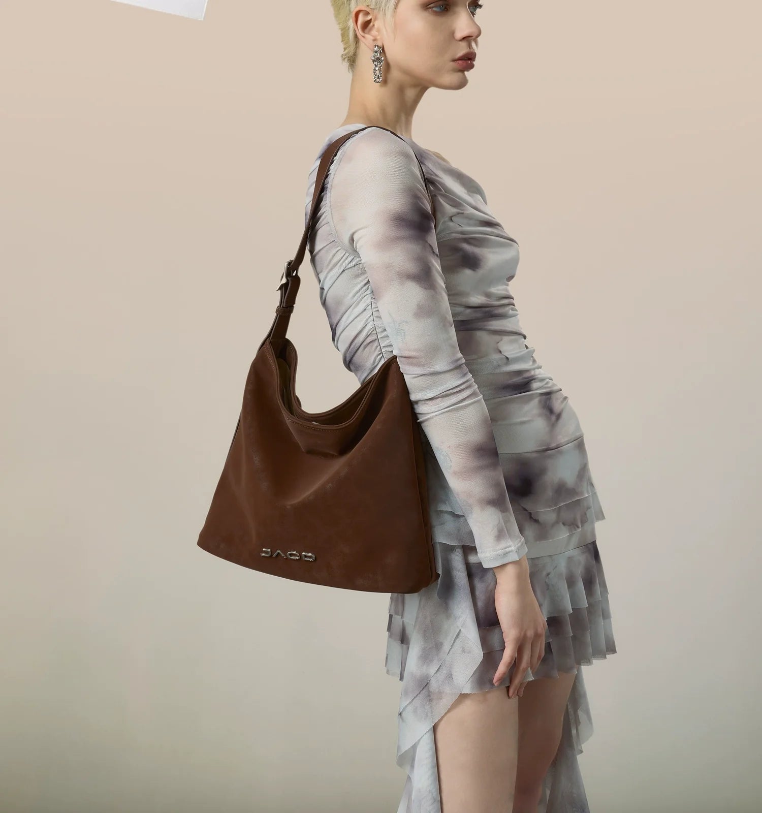 JACD Suede Vintage Bucket Bag