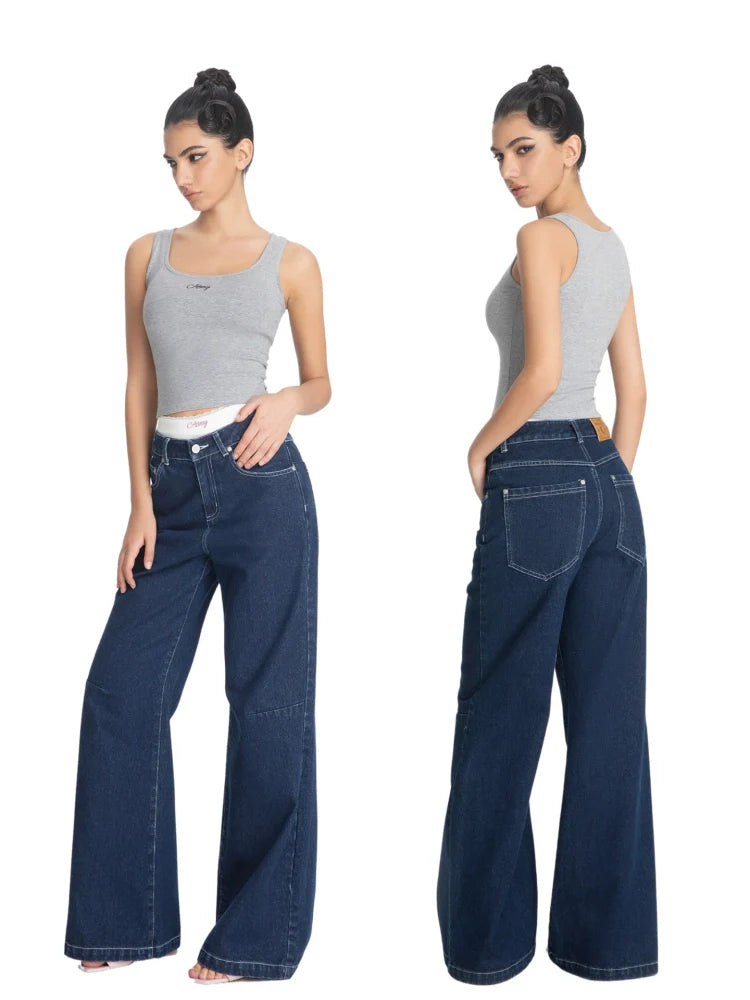 ABMY Knitted U-neck I-shaped Sling Vest