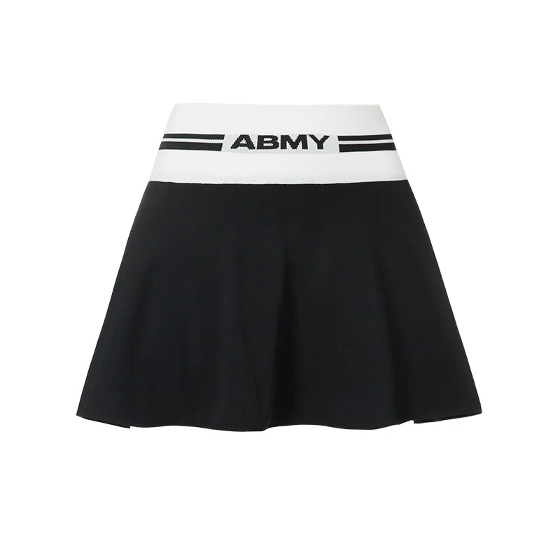 ABMY Sports Contrasting Pleated Short Skirt Pants